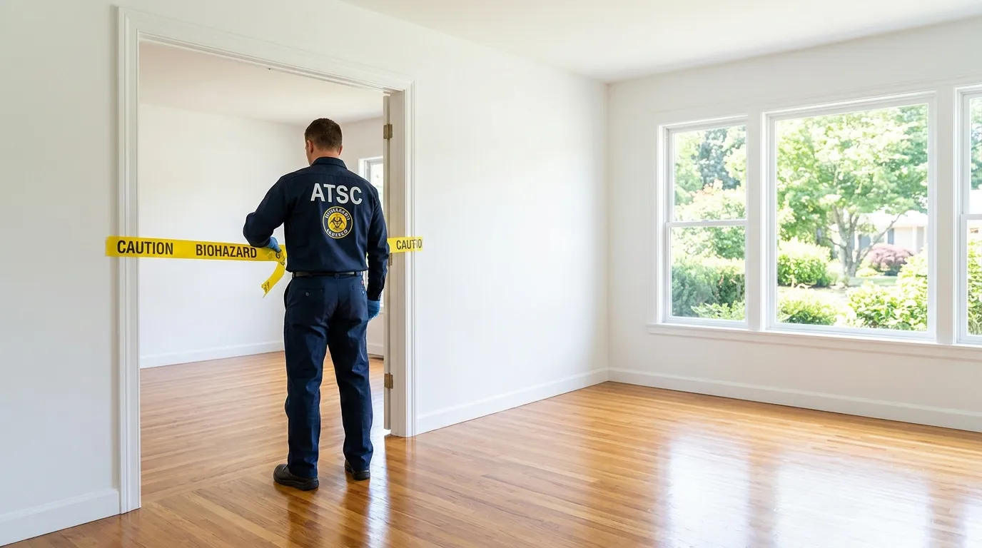 Certified biohazard cleanup crew performing Decomposition Cleanup in Horizon City